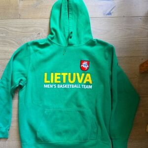 Lietuva Men's Basketball Team Green Hoodie